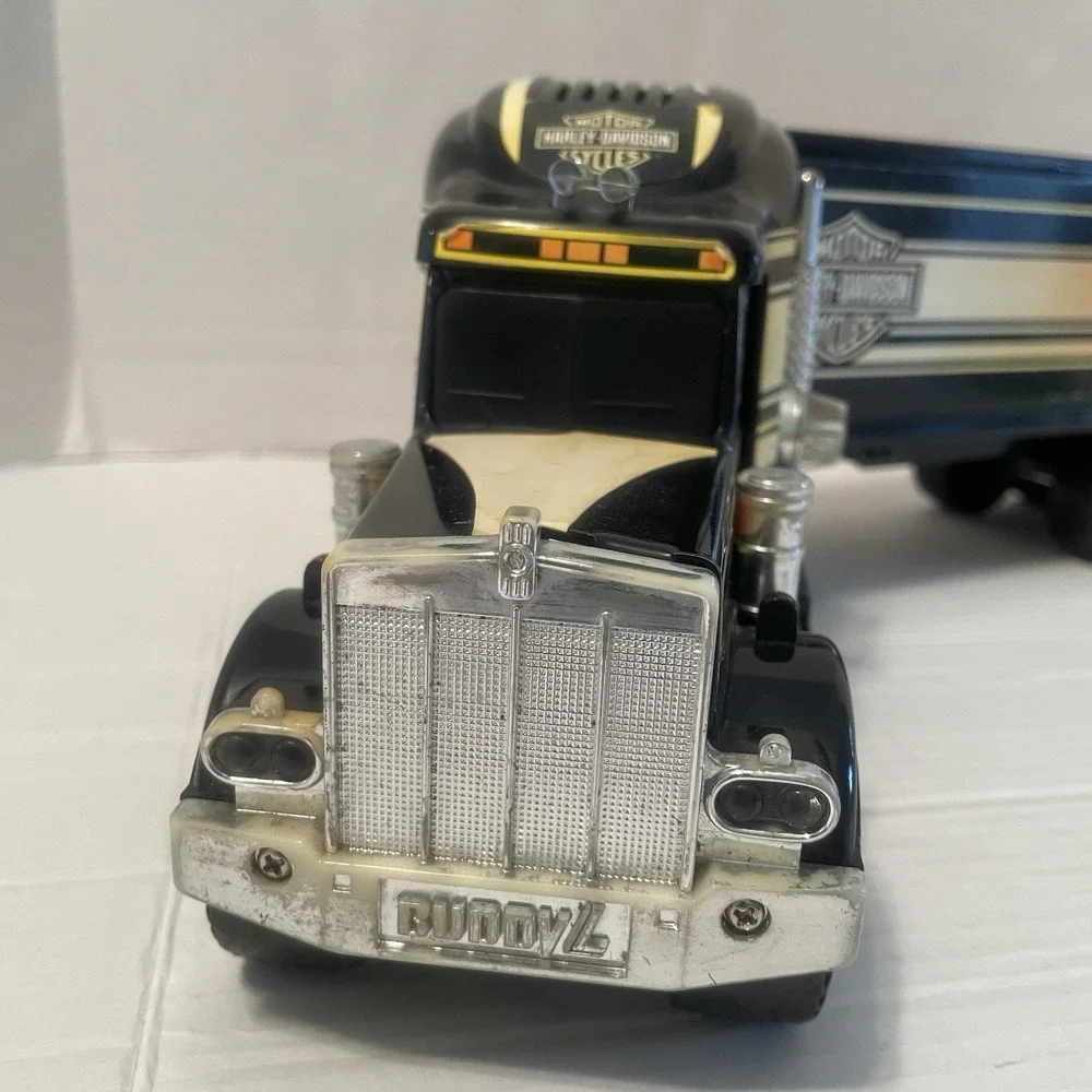 1992 BuddyL Harley-Davidson Semi Truck 10-Wheeler Plastic/Metal Vintage‎